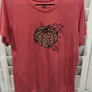 Graphic T-Shirt with Pumpkin Design